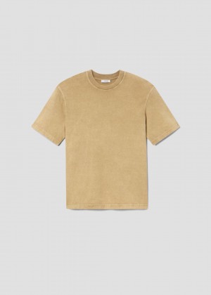 Chemises Agolde Asha Mock Neck Tee Homme Marron | NJYRX-5976