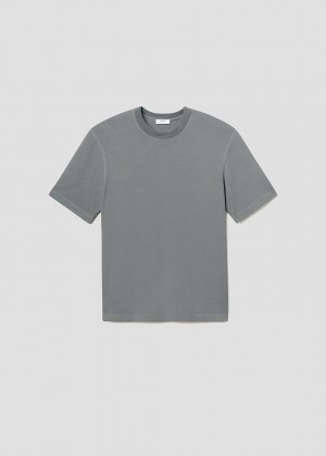 Chemises Agolde Asha Mock Neck Tee Homme Flint | WYNJO-6732