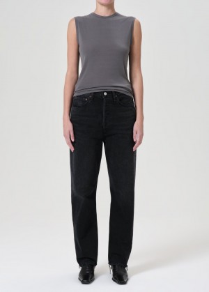 Denim Agolde 90's Mid Rise Straight Femme Tar | OKFER-3869