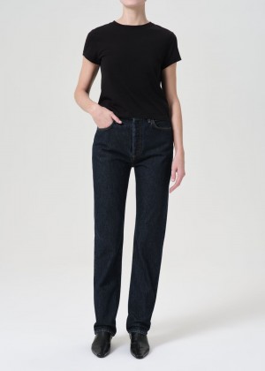 Denim Agolde 90's Pinch Waist High Rise Straight Long Femme Polished | RKTFG-6812