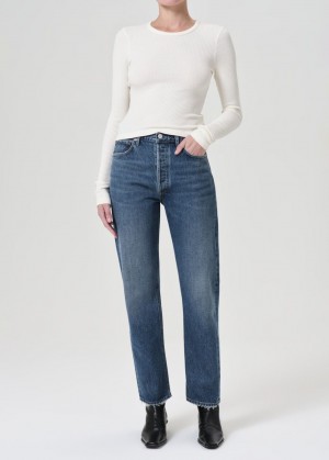 Denim Agolde 90's Pinch Waist High Rise Straight Femme Essence | UKWOS-7312