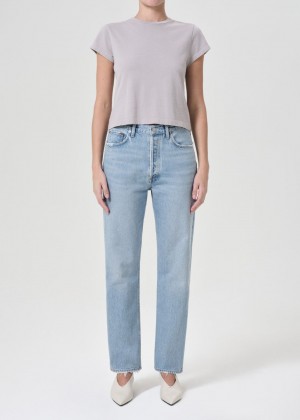 Denim Agolde 90's Pinch Waist High Rise Straight Femme Force | YIQGM-0468