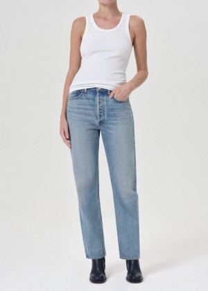 Denim Agolde 90's Pinch Waist High Rise Straight Femme Infinite | ZXPRW-6813