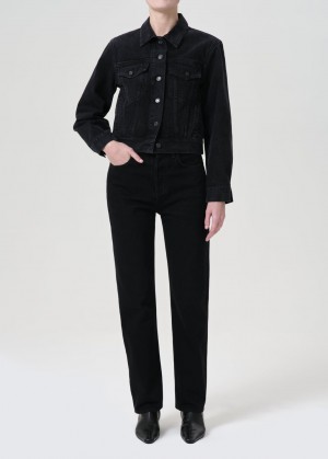 Denim Agolde 90's Pinch Waist High Rise Straight Femme Crushed | FMABS-5306