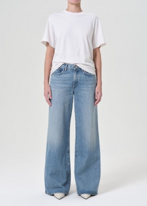 Denim Agolde Clara Low Rise Baggy Flare Femme Signal | CMYHQ-1384