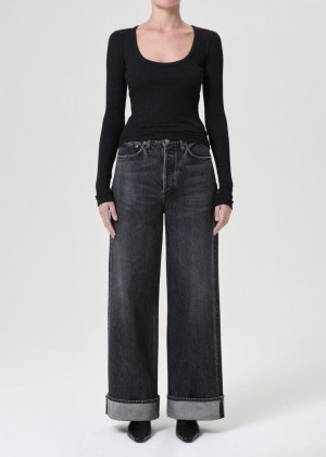 Denim Agolde Dame High Rise Wide Leg Femme Ditch | ZHOLV-7840