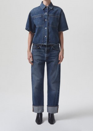 Denim Agolde Fran Low Slung Straight Femme Control | KXEYI-0673