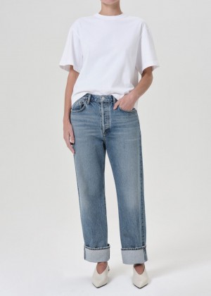 Denim Agolde Fran Low Slung Straight Femme Invention | NJCUP-0965