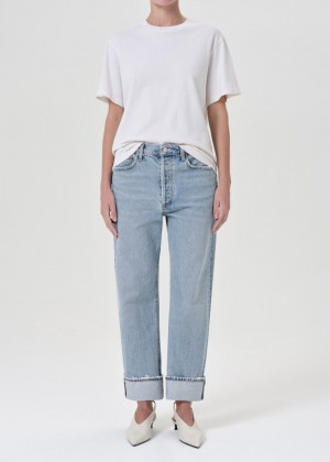 Denim Agolde Fran Low Slung Straight Femme Force | COTFY-1967