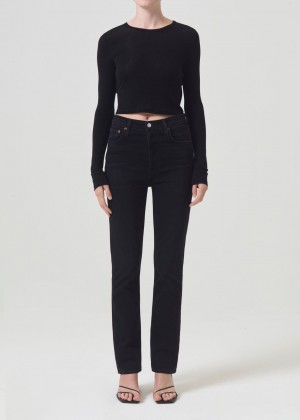 Denim Agolde Freya High Rise Slim Stretch Femme Hush | MHVJE-7532