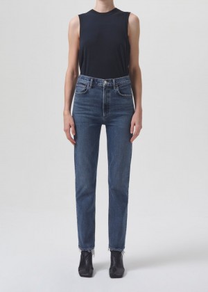 Denim Agolde High Rise Stovepipe Stretch Femme Captivate | GUZJO-6074