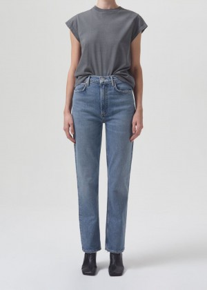 Denim Agolde High Rise Stovepipe Stretch Femme Helm | FPTKL-9675