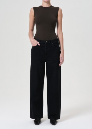 Denim Agolde Low Slung Baggy 30.5 Femme Crushed | AYZSL-1873