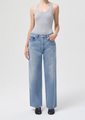 Denim Agolde Low Slung Baggy 30.5 Femme Void | SQXHR-7815