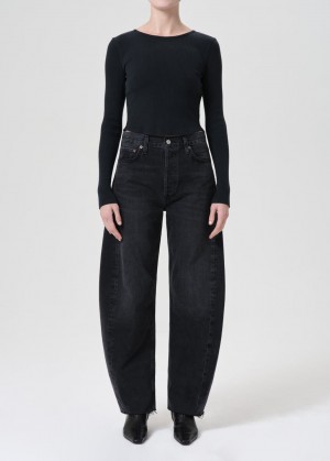 Denim Agolde Luna High Rise Pieced Taper Femme Posses | YOEGK-5863
