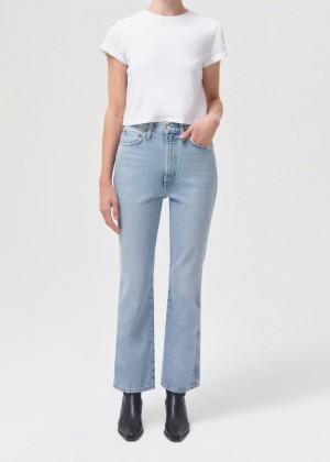 Denim Agolde Pinch Waist Kick Flare RIGID Femme Riptide | DXEAQ-9567