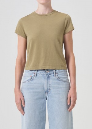 Hauts Agolde Adine Shrunken Tee Femme Cocoon | GAOYP-0346