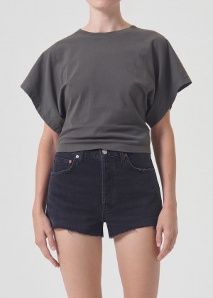 Hauts Agolde Britt Tee Femme Tyre | CYZDM-6405