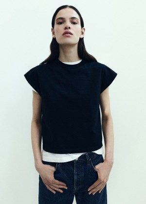 Hauts Agolde Bryce Tee Femme Storm | BWXSC-0196
