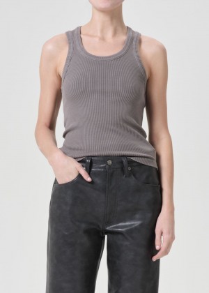 Hauts Agolde Poppy Tank Femme Shaker | KMDWS-8476