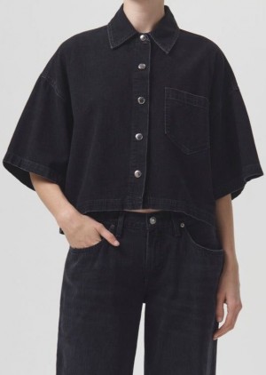 Hauts Agolde Rona Box Shirt Femme Intense | CJKHB-8601