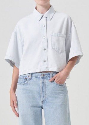 Hauts Agolde Rona Box Shirt Femme Shift | GOFDN-0758