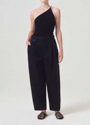 Pantalon Agolde Becker Chino Femme Noir | KXWAU-1407