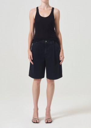 Short Agolde Ellis Trouser Short Femme Crushed | OIFBK-4392