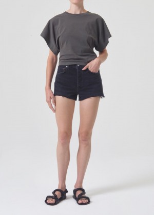 Short Agolde Mila Vintage High Rise Short Femme Slow Burn | PYSMQ-0879