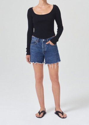Short Agolde Parker Long Short Femme Caution | BNKIV-4382
