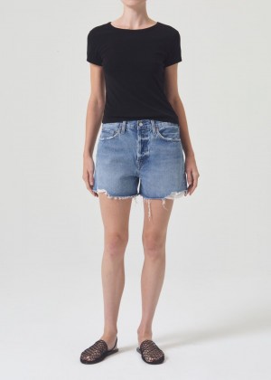 Short Agolde Parker Long Short Femme Lowkey | QXJAZ-5417