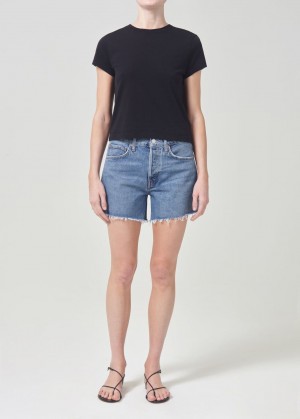 Short Agolde Parker Long Short Femme Skywave | FERVZ-6431