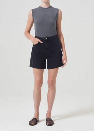 Short Agolde Stella High Rise Short Femme Bat | QJPGM-1736