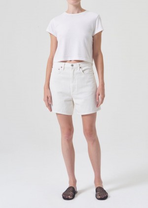 Short Agolde Stella High Rise Short Femme Fortune Cookie | XUOCH-0814