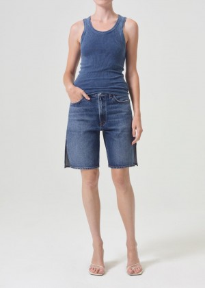 Short Agolde Vida High Rise Short Femme Control | USHKZ-6507
