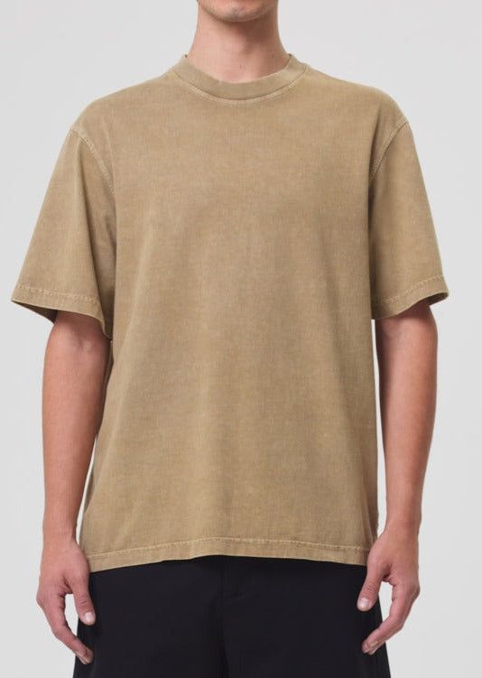 Chemises Agolde Asha Mock Neck Tee Homme Marron | NJYRX-5976