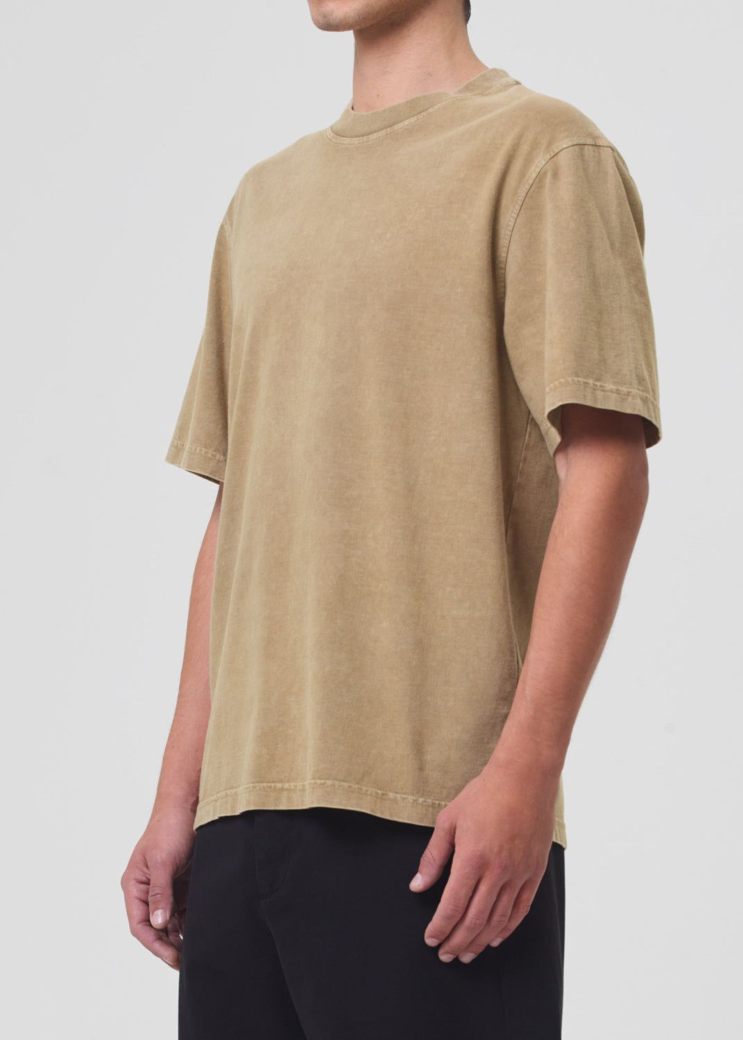 Chemises Agolde Asha Mock Neck Tee Homme Marron | NJYRX-5976