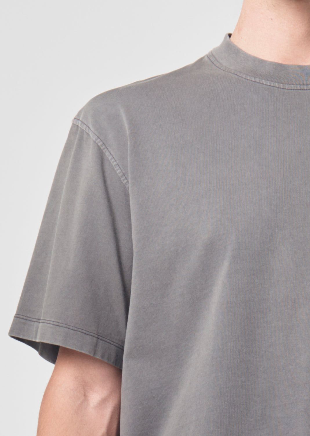 Chemises Agolde Asha Mock Neck Tee Homme Flint | WYNJO-6732