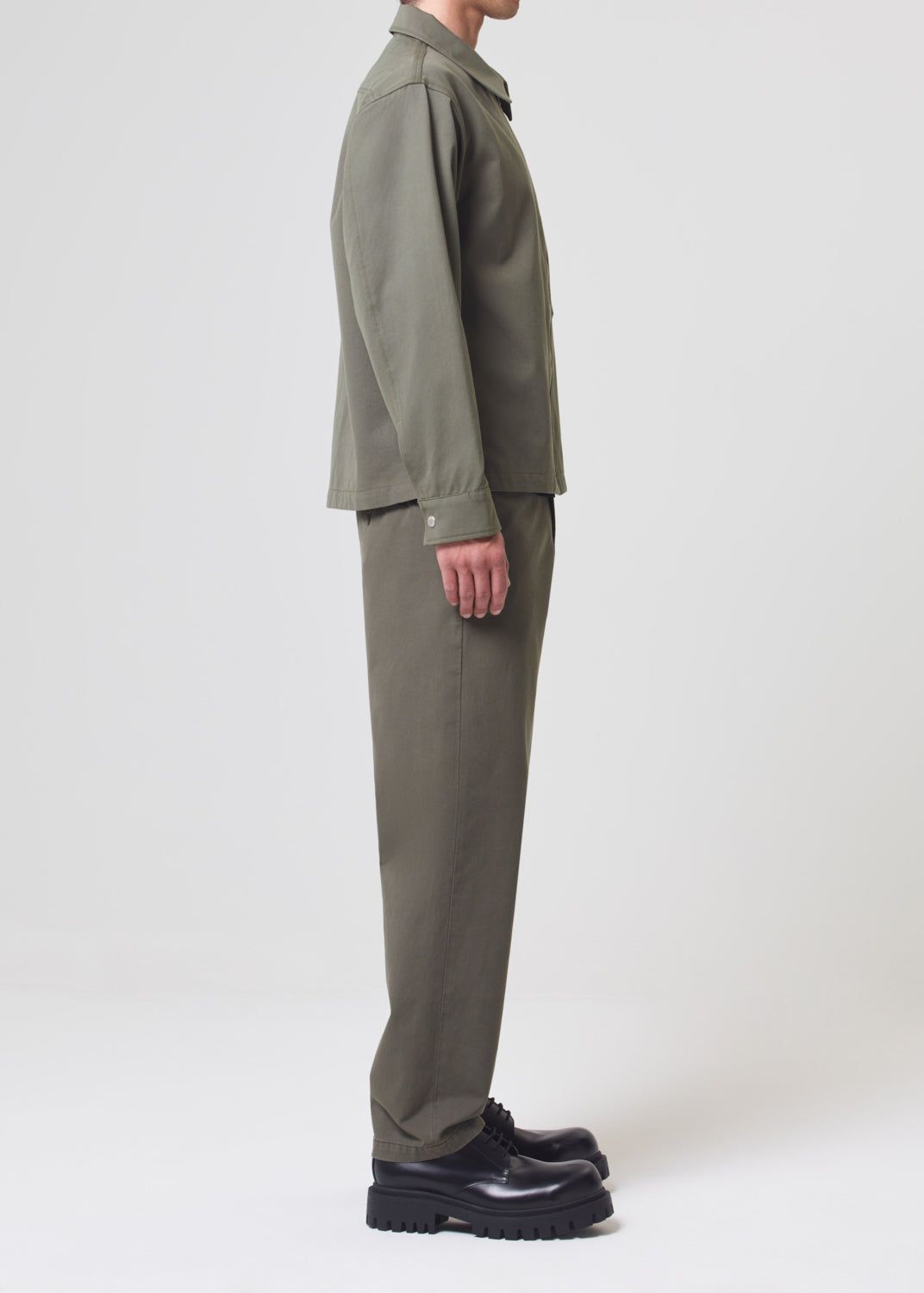 Chemises Agolde Atlas Zip Shirt Homme Moss | OLCUM-1890