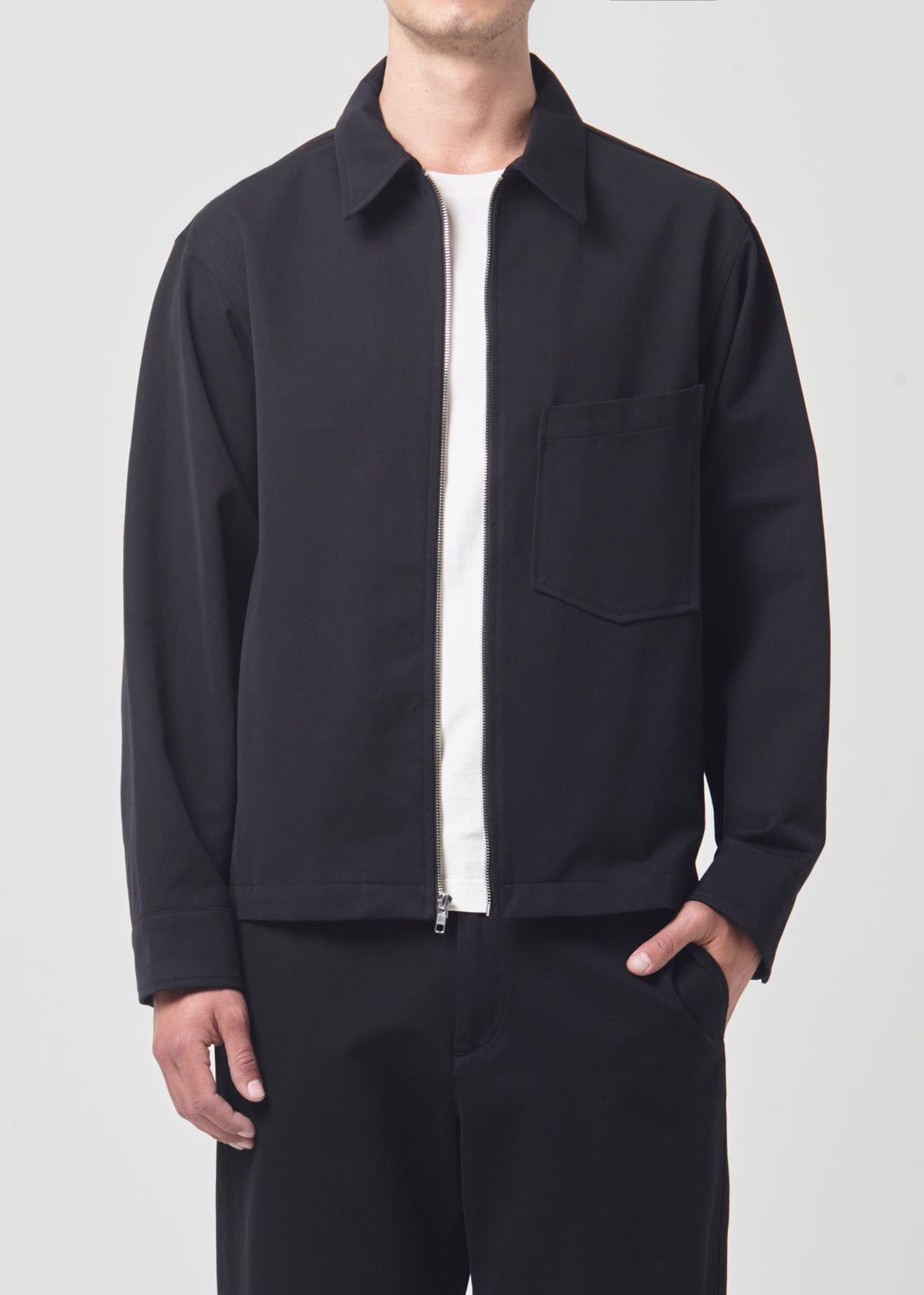 Chemises Agolde Atlas Zip Shirt Homme Noir | TGUVC-1287
