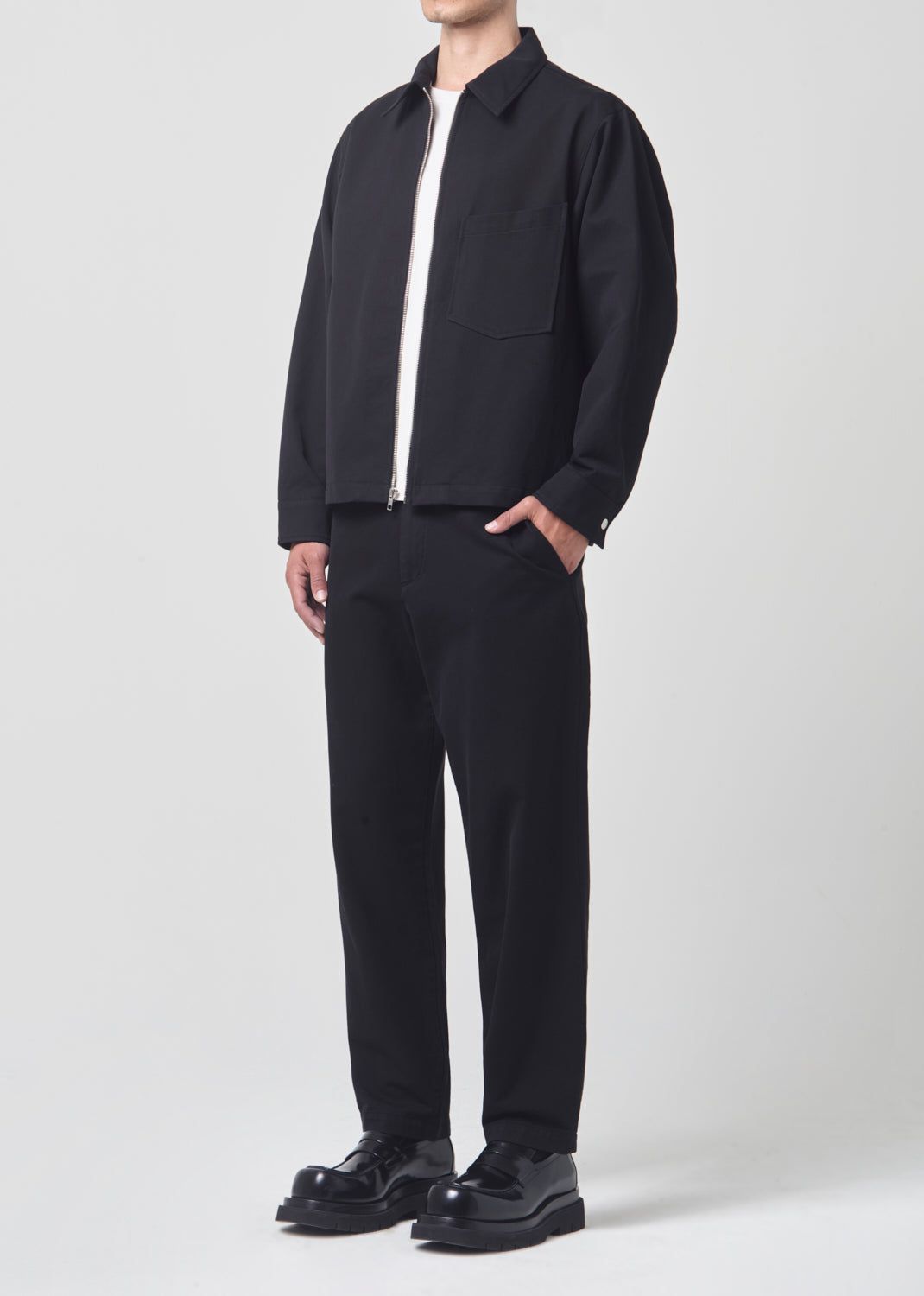 Chemises Agolde Atlas Zip Shirt Homme Noir | TGUVC-1287