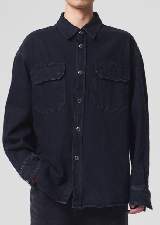 Chemises Agolde Camryn Shirt Homme Crushed | ALDYO-1052