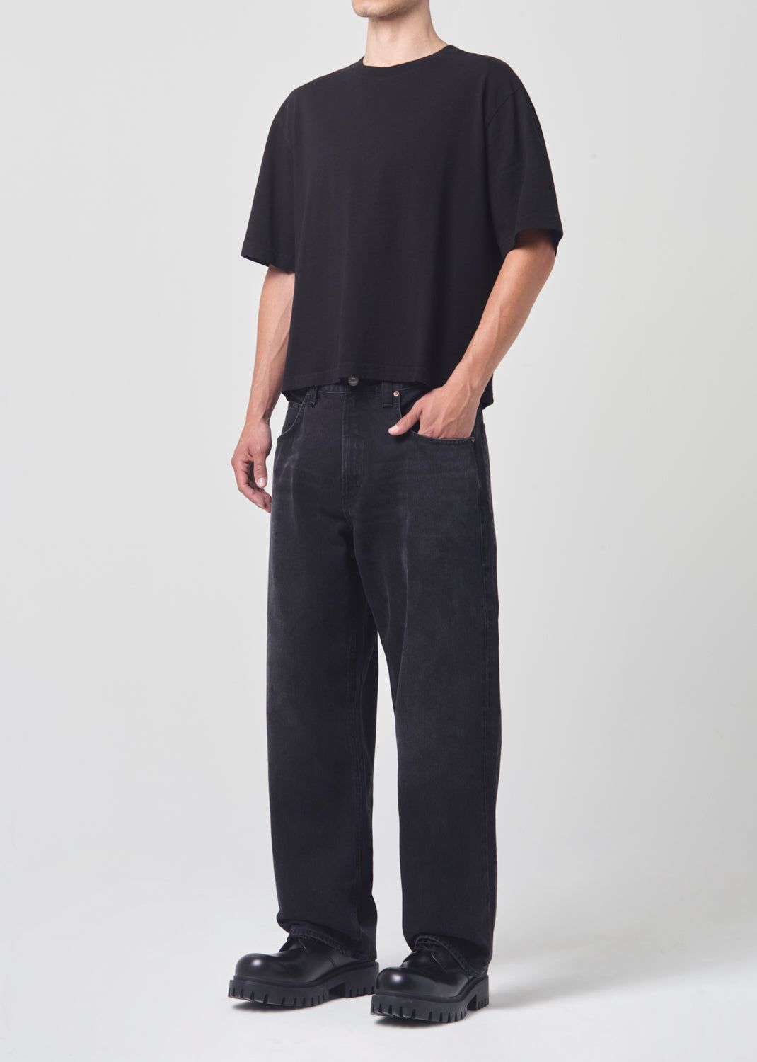 Chemises Agolde Marr Tee Homme Noir | SGTFQ-4967