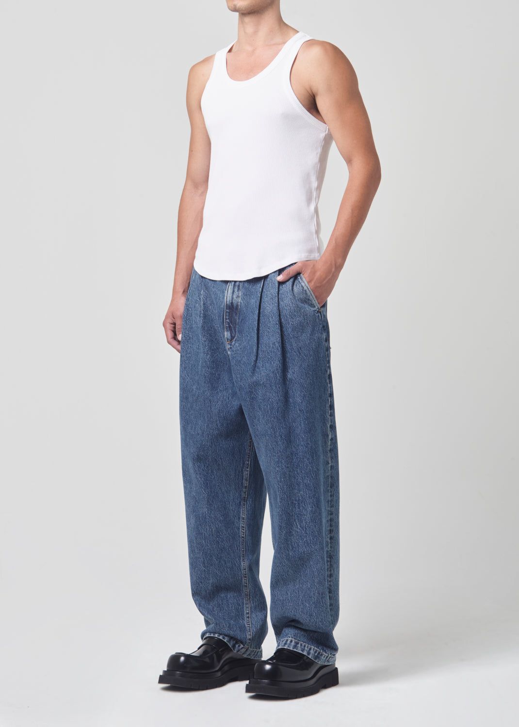 Chemises Agolde Morris Tank Homme Blanche | ZXQNB-0172