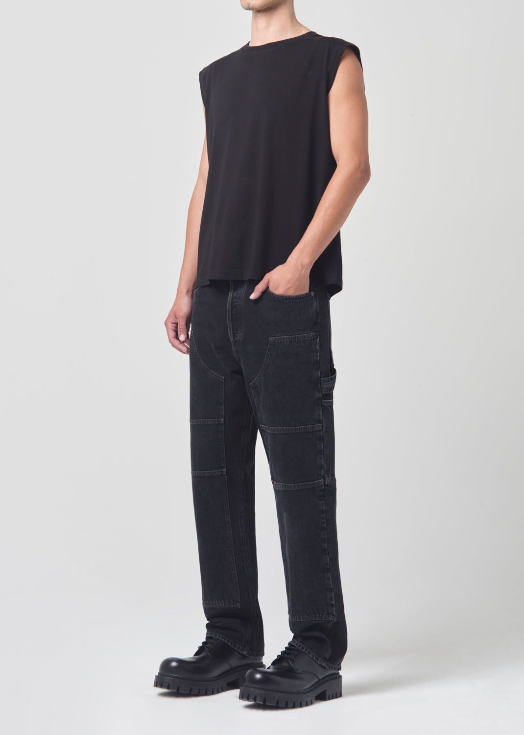 Chemises Agolde Seth Muscle Tee Homme Noir | QEXCG-1279