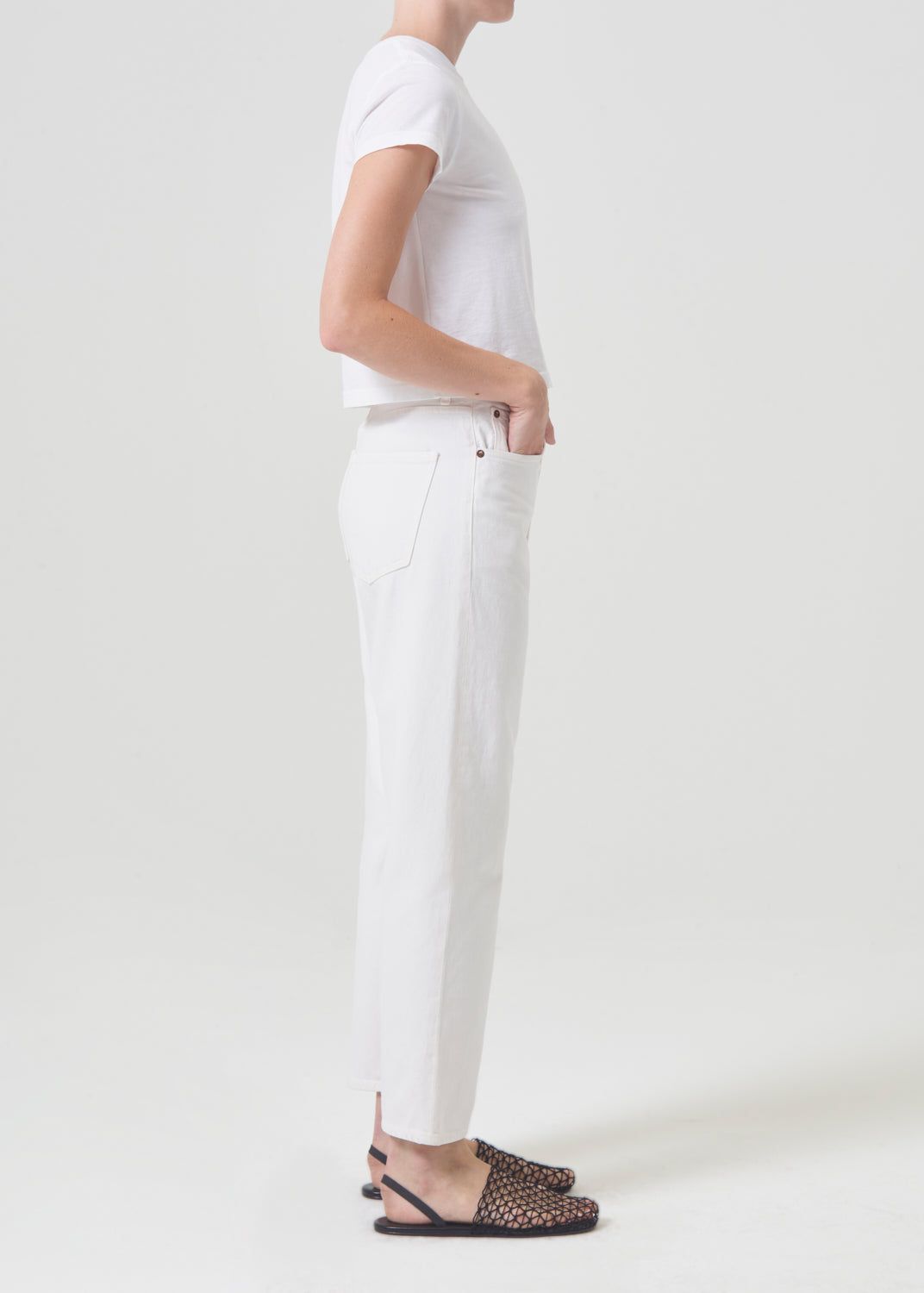 Denim Agolde 90's Crop Mid Rise Straight Femme Fortune Cookie | IWTQZ-7960