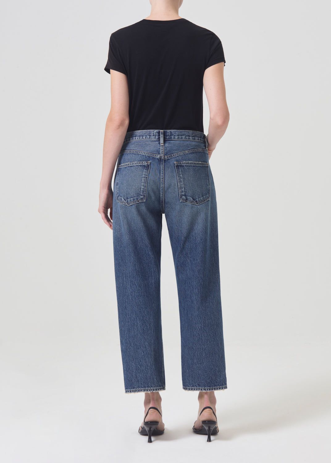 Denim Agolde 90's Crop Mid Rise Straight Femme Imagine | NKHSA-0743