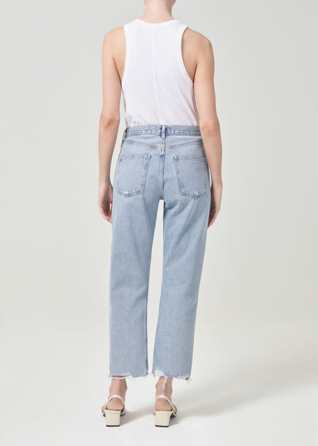 Denim Agolde 90's Crop Mid Rise Straight Femme Nerve | OIYDC-9458