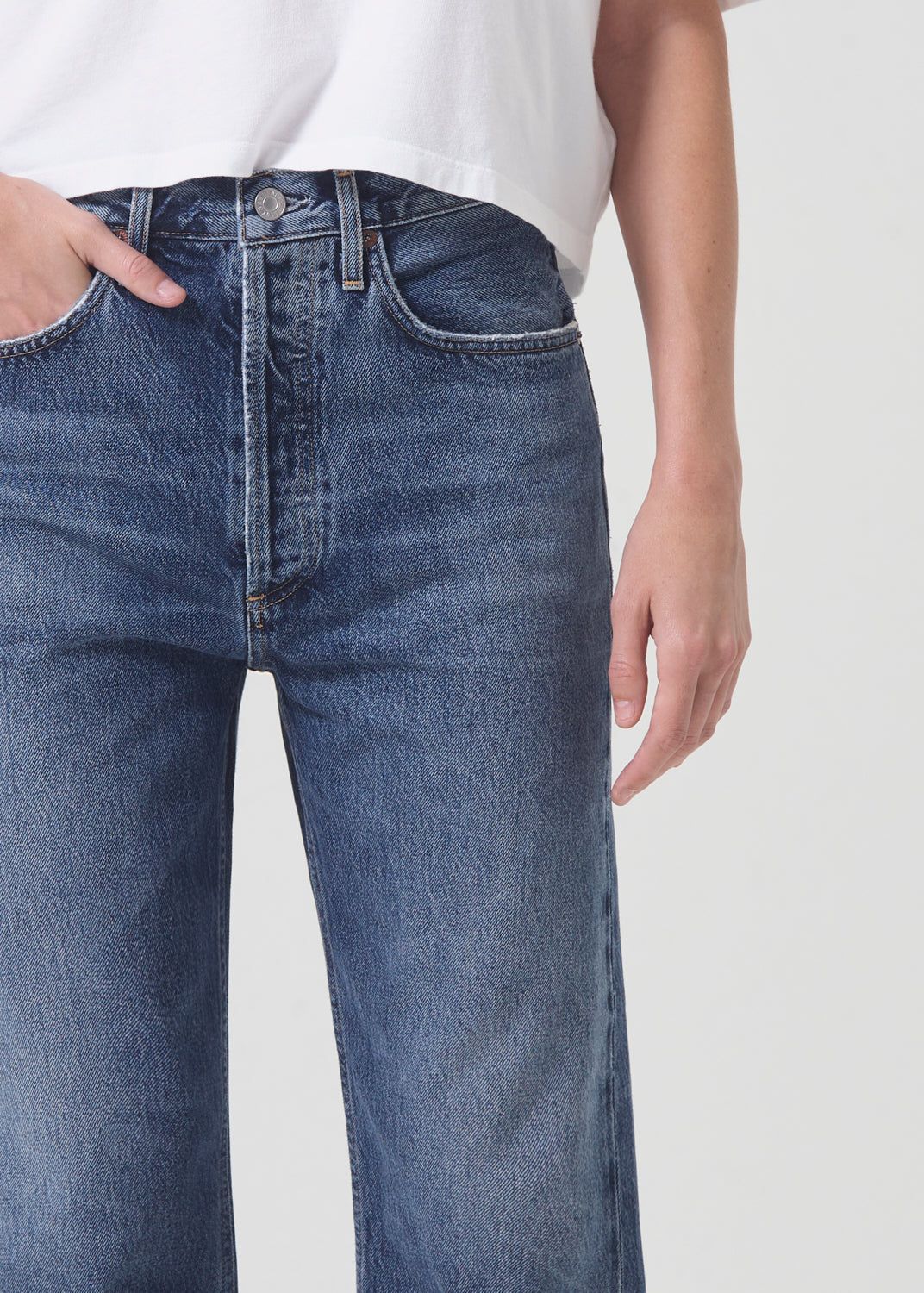 Denim Agolde 90's Crop Mid Rise Straight Femme Control | ROHBA-0659