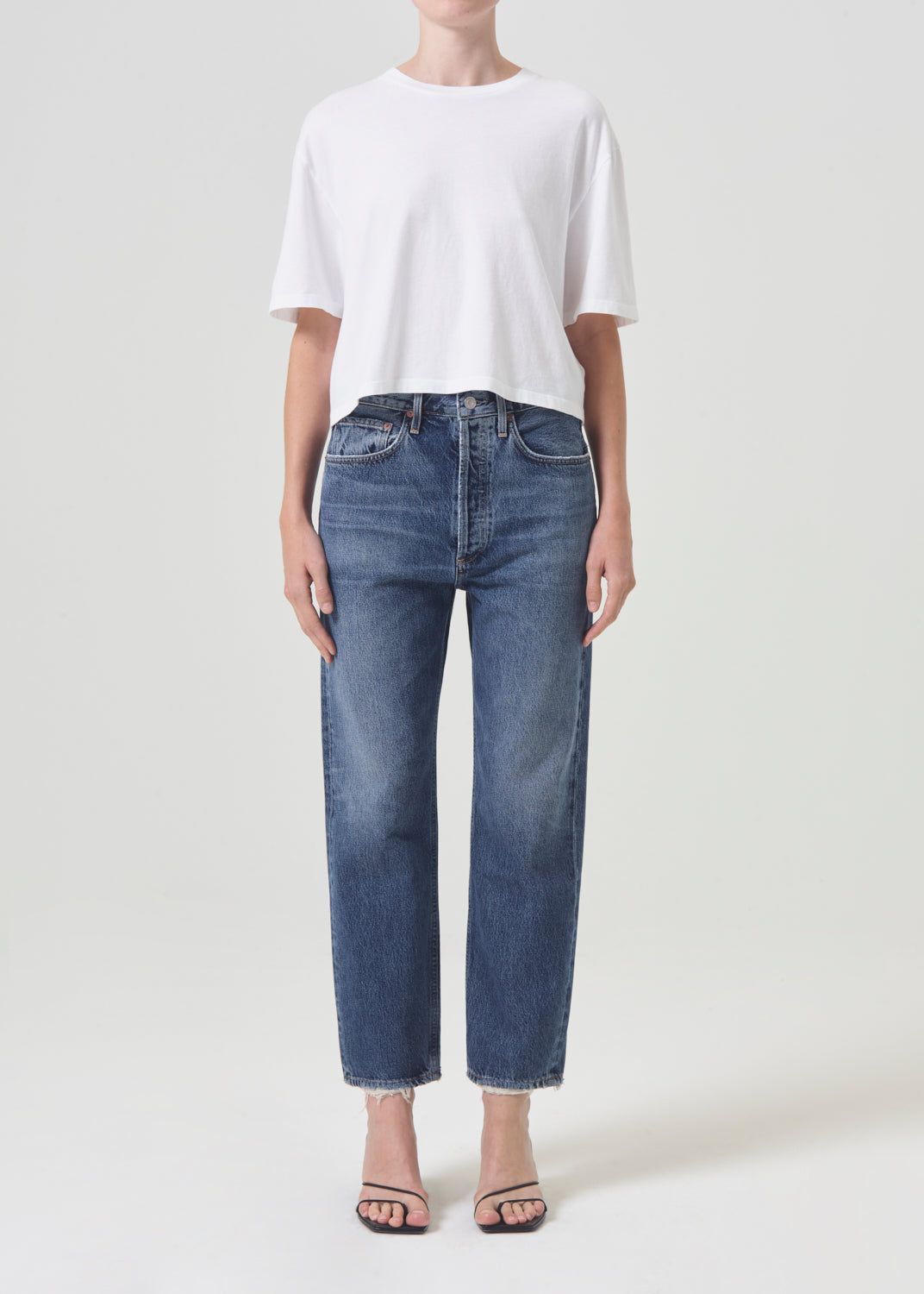 Denim Agolde 90\'s Crop Mid Rise Straight Femme Control | ROHBA-0659